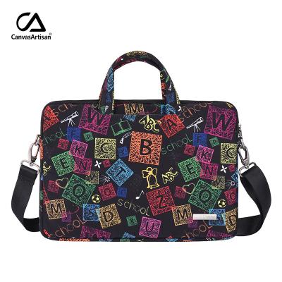 China Wholesale fashion polyester protective slim waterproof bag printing in stock high quality laptop sleeve with handle for sale