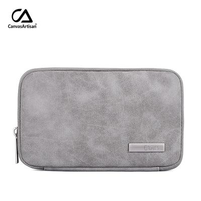 China High Quality Slim Portable Fashion PU Digital Electronics Accessories Storage Bag for sale