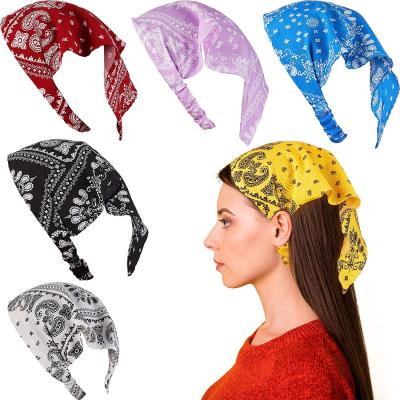 China European and American simple elastic all-match scarf triangle headband hair accessories new smart casual turban headband for sale