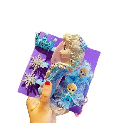 China Sweet Novel Gift Box of Cute Children's Set and Headdress Soft Children's Princess Aisha Bowknot Set Accessories Hair Comb for sale