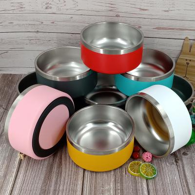 China Durable Custom LOGO Blank Pet Bowl Stainless Steel Dog Bowl Dog Food Container Non-automatic Pet Use for sale