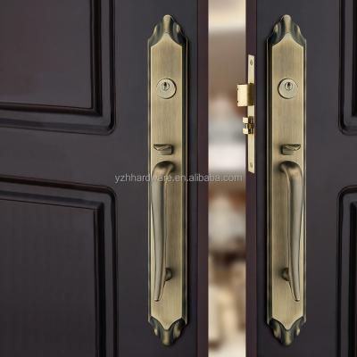 China Zinc Alloy [Zinc Alloy]High quality double open soild wood door lock handle with good price for sale