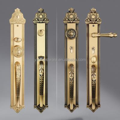 China Full Brass [ Full Brass ] Hot sale long handle for single wood door lock handles style for sale