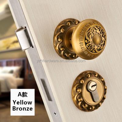 China Zinc Alloy [Zinc Alloy]European type spherical split door lock for interior door for sale