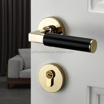 China Zinc Alloy [Zinc Alloy]Simple universal silent magnetic door lock handle for indoor for sale