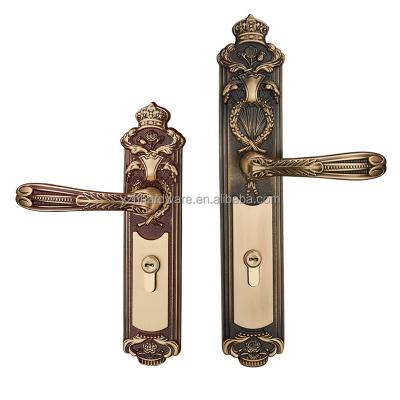 China Full Brass [Full Brass]Popular silent style solid wooden door lock handle for interior door for sale