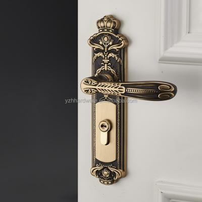 China Full Brass [Full Brass]Luxury style door lock handle for villa interior door for sale