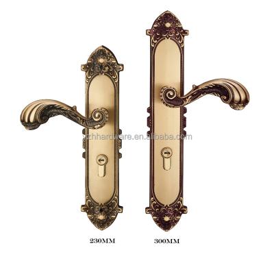 China Full Brass [Full Brass]European classic type indoor wood door lock handle for sale