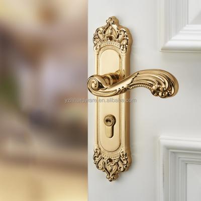 China Full Brass [Full Brass]Good quality American style door lock handle for indoor for sale