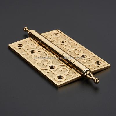 China Living room 5 inch full brass European style hinge for wooden door first class quality cheap price for sale