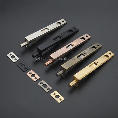 China Brass 6 inch full brass thickened and hidden latch for double door/one and half door with high quality for sale