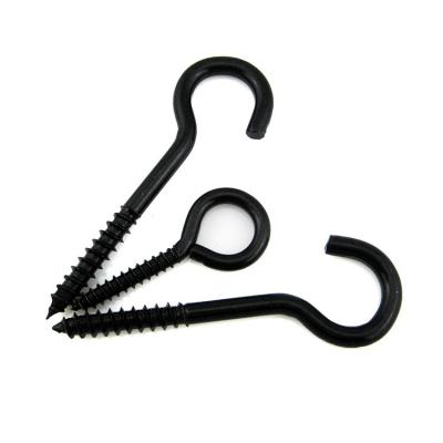 China INCH Measurement Iron Eye Screw Hook Black Oxide High Precision For Fastening for sale