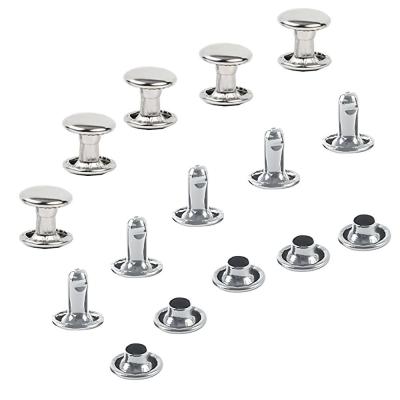 China Custom All Size Metal Double Cap Stainless Steel Brass Clothing Rivets For Clothing for sale