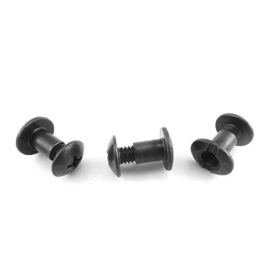 China Custom 1/4 3/8 1/2 Black Oxide Male Female Chicago Screws for IWB Kydex Leather Holster for sale