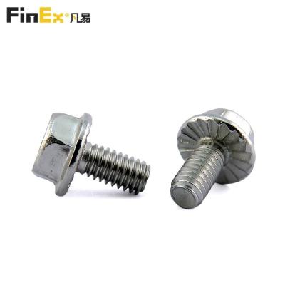 China Parafuso metrico de flange serrilhada 8.8 M6 parafuso metálico com 12 pontos e aço inoxidável Hex Nut à venda