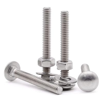 China 316 Stainless Steel M8 Carriage Bolts Round Head Metal Bolt For Fastening And Decoration for sale