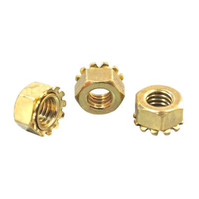 China Polished M8 Brass K Lock Nut Zinc Plated Hex Keps Nut For Industrial Applications for sale