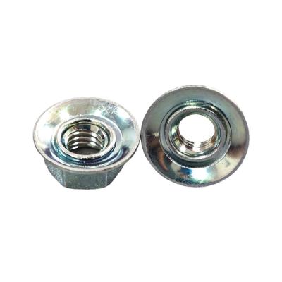 China M16 Color Zinc Hexagon Flange Nut Passivated Finish for Heavy Industry for sale