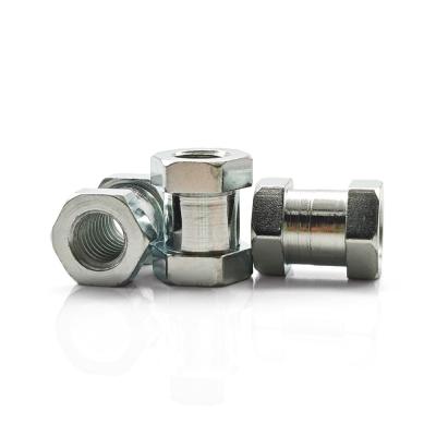 China Injection Molded Carbon Steel Galvanized Hex Double Head Nuts for M1-M16 for sale