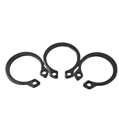 China Mechanical Dimentions Black C Type Washer Retaining Ring Circlips Open End Lock Washer for sale