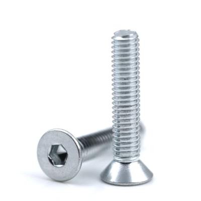 China Metric Measurement System ZINC PLATED Hexagon Recessed Countersunk Socket Cap Screw for sale