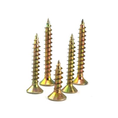 China Wood Construction Zinc Plated Silver Steel Chipboard Screw Furniture Self Tapping for sale