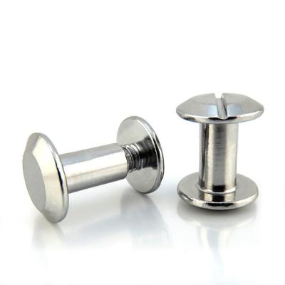 China Customized Carbon Steel Chicago Screw Silver Plated TM#8-32*6 Metal Screw for sale