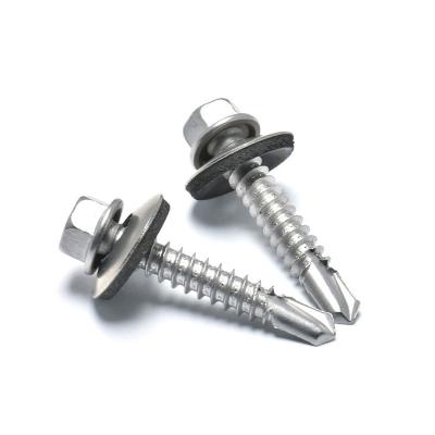 China Carbon Steel SS 304 Self Drilling Screw Hot Dip Hex Head Tek Screws for sale