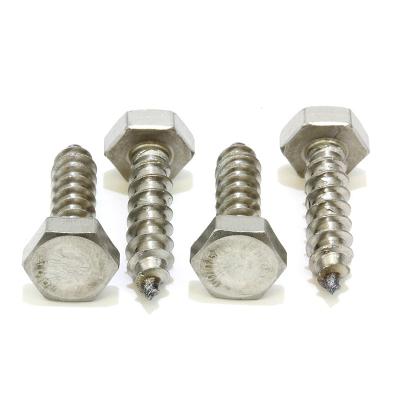 China SS316 M12 Stainless Steel Hex Head Coach Screw With Self tapping Thread for sale