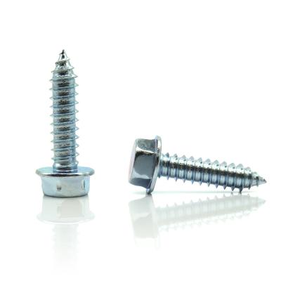 China Zinc Plated Hex Head Self Tapping Screw Customized Self Drilling Wood Screws for sale