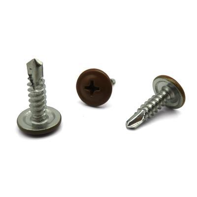 China Phillip Large Flat Head Self Tapping Screws Brown Painted Self Threading Screws for sale