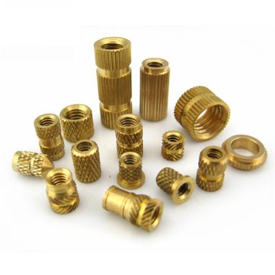 China Knurled Metal Brass Threaded Insert Nut Customized Design For Plastic Heavy Industry for sale