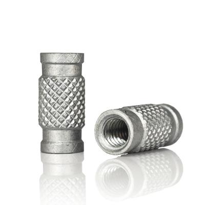 China Corrosion Resistant Stainless Steel Insert Nut With Polished Finish And Diamond Knurled for sale