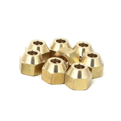 China Custom Fitting Copper Brass Flare Nut for sale