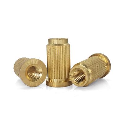 China High-Temperature Resistant M6 Brass Knurled Insert Nut with Flange OEM ODM Custom Service for sale