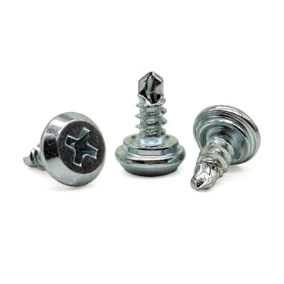 China Zinc Plated Countersunk Flat Head Self-Drilling Screw – Stepped Collar & Winged Tip for sale