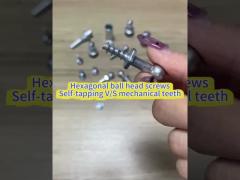 Customized self tapping teeth, mechanical teeth ball head screws