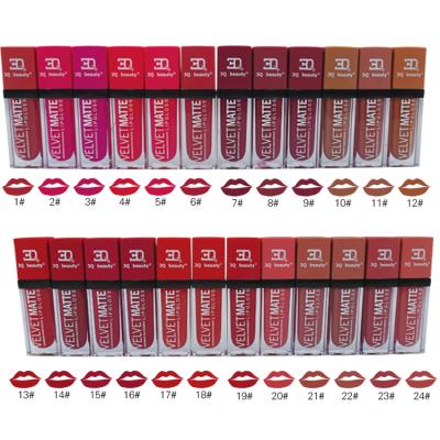 China Nude Velvet Matte Lip Gloss Private Label Long-Lasting Organic Vegan Waterproof Shiny Shimmer for sale