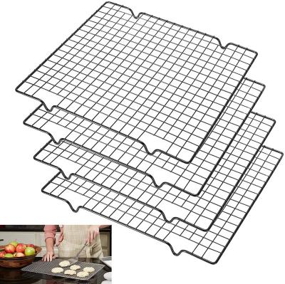 China Sustainable Kitchen Baking Non Stick Stainless Steel Rack Cooling Rack For Cake Pizza Bread Food for sale