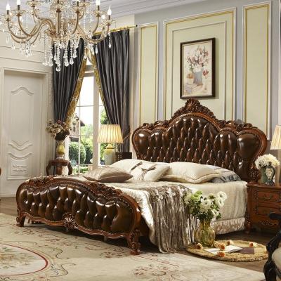 China Lighted Classic European Luxury Royal King Size Bed Headboard Foshan Furniture Room Market Bedroom Furniture Set for sale