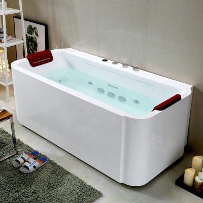 China 1 Person Eco-friendly Material Luxury Acrylic Hydro Jets Massage Spa Bathtub For Home Bathtub for sale