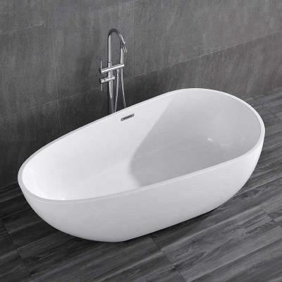 China Eco-friendly Material White Shower Base Tub Tub Solid Free Standing Outdoor Bathtub For Adults for sale