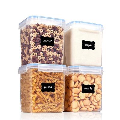 China Freshness Preservation 4 Pack 2.5L Plastic Cereal Storage Containers Cereal Storage Set For Kitchen Pantry for sale