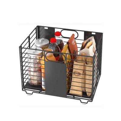 China Multifunctional Cheap Free Installation Kitchen Storage Box Folding Hot Selling Foldable Toy Storage Basket for sale