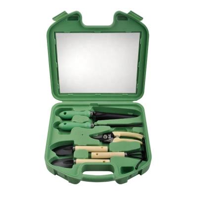 China 6Pcs Garden Tool Kit With Carrying Case Gardening Gifts For Women Men Kids Gardener Heavy Garden Tool Set for sale