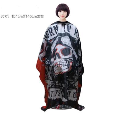 China Salon Treatments Hairdresser Barbershop Profession Skull Barber Cape for sale