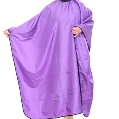 China Purple Waterproof Design Price Haircut Cape For Salon for sale