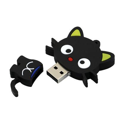 China Black Cat Pendrive Cartoon Flash Drive 512MB USB U Disk Mini Plastic Creative Cute Animal Gift for sale