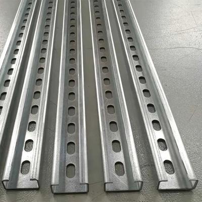 China Solar Panel Mounting Brackets 3m 6m Rails Solar Strut Channel For Ground Screw Roof Mounting for sale