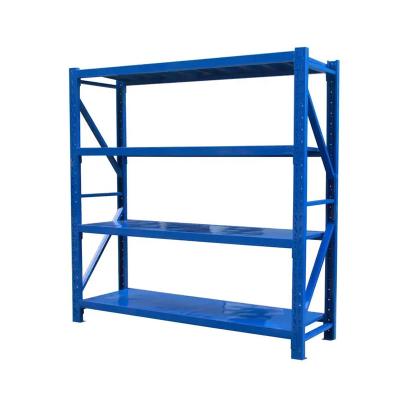 China Heavy Duty 4 Tier Metal Rack Rust Resistant Storage Metal Shelving With Leveling Feet for sale